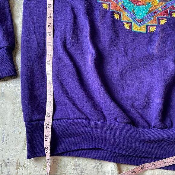 Southwestern Aztec oversized vintage Las Vegas Crewneck sweatshirt Y2K cactus - Picture 6 of 10